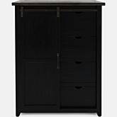 Madison County Door Chest in Vintage Black & Barnwood